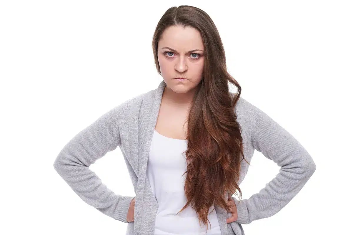 Angry woman portrait