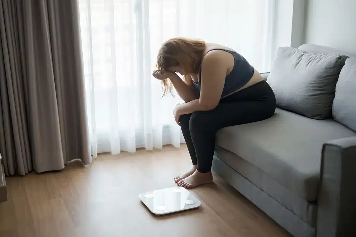 Woman feeling discouraged.