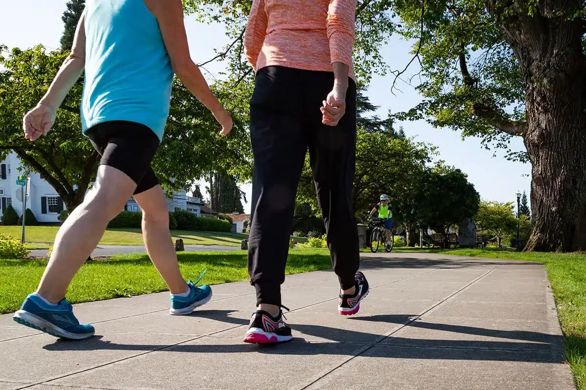 People walking for exercise.