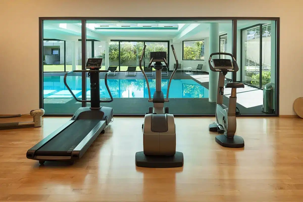 Cardio workout machines.